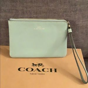 Coach Small Wristlet Power Blue